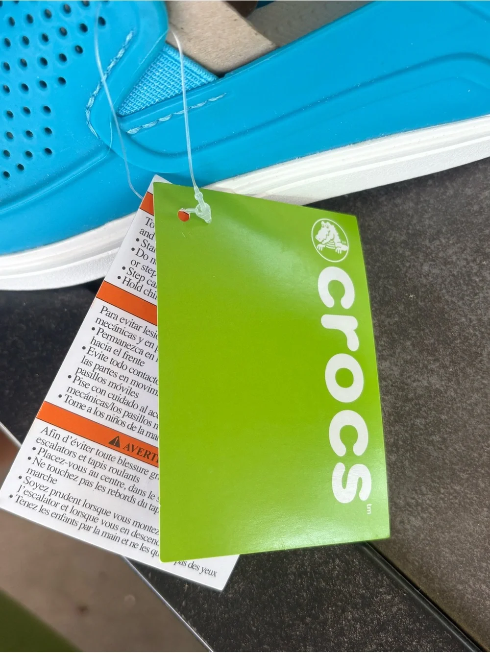 CROCS Slip-On Perforated Sneakers in Turquoise Blue